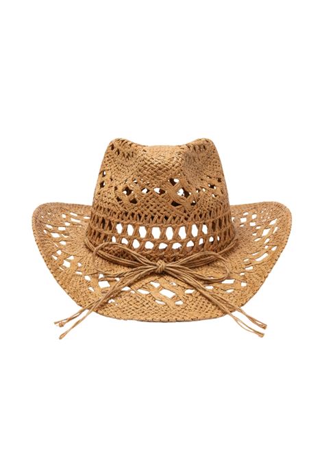 Cappello Cowboy in Paglia Traforata - Ecru WEILI ZHENG | Cappelli | S26AS02E49